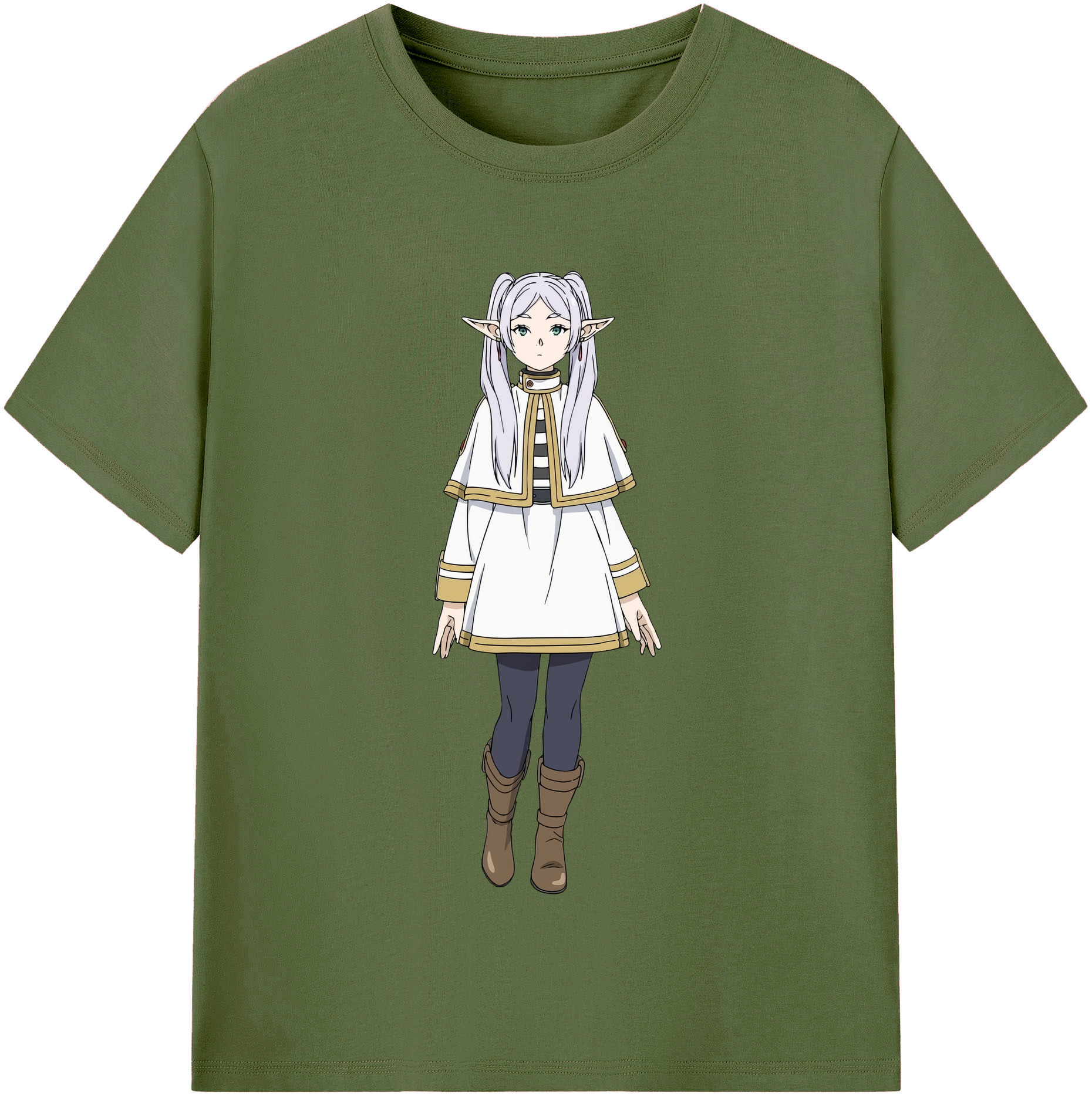 （画像用） 葬送のフリーレン Frieren 綿100％半袖Tシャツ（フロントプリント）